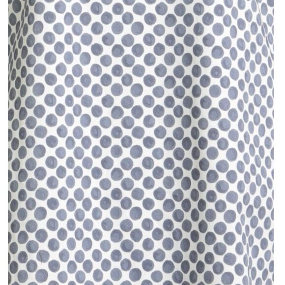 PESERICO Made in Italy Cotton Polka Dots Easy Dress White/Slate Blue - Picture 3 of 13